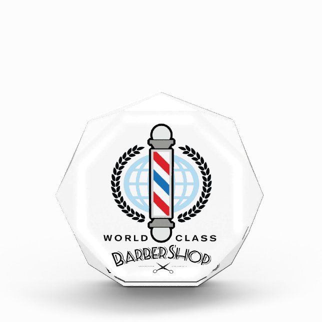 World Class Barber Shop Acrylic Award (Front)
