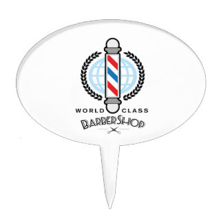 World Class Barber Shop Cake Topper