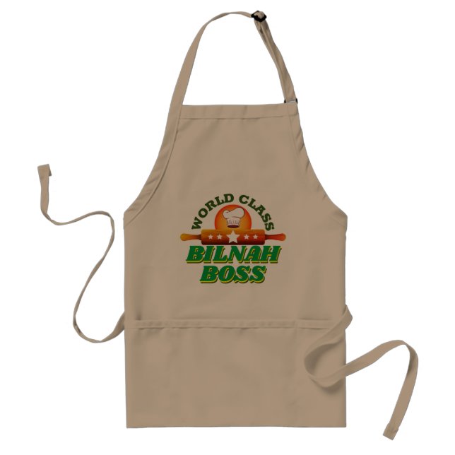 World Class BILNAH BOSS Caribbean Humor Adult Apron (Front)