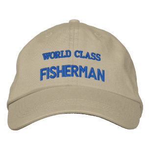 WORLD CLASS FISHERMAN EMBROIDERED BASEBALL CAP