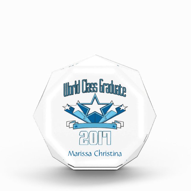 World Class Graduate Class of 2017 Graduation Acrylic Award (Front)