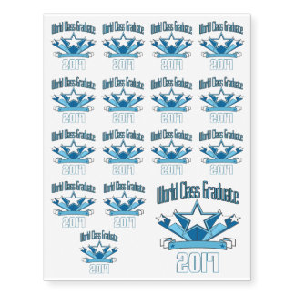 World Class Graduate Class of 2017 Graduation Temporary Tattoos