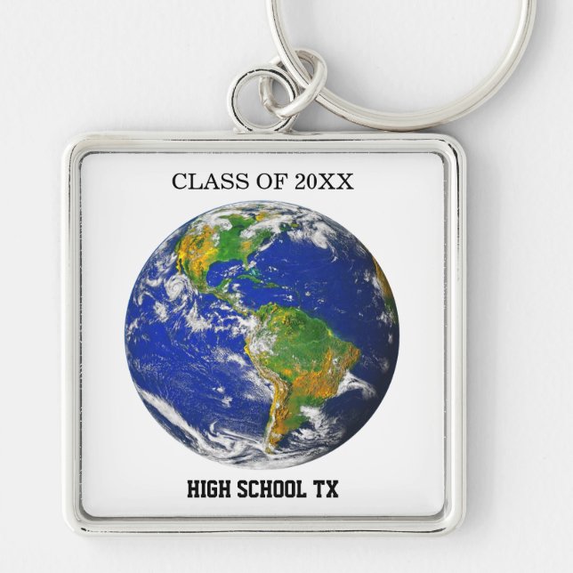 World Class of Graduation Reunion Favor Keychain (Front)