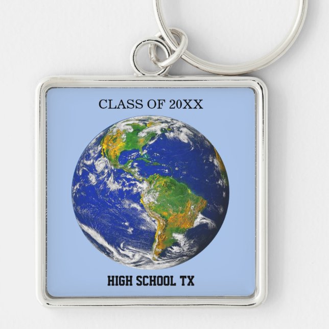 World Class of Graduation Reunion Favor Keychain (Front)