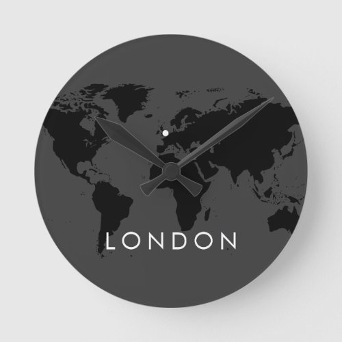 World Clock Custom Elegant Modern City Time Zone