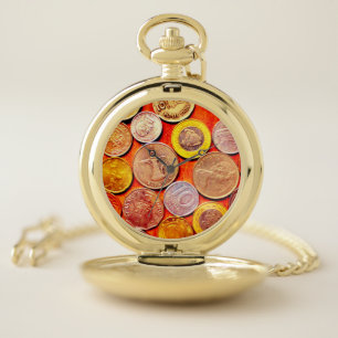 World Coins Pocket Watch