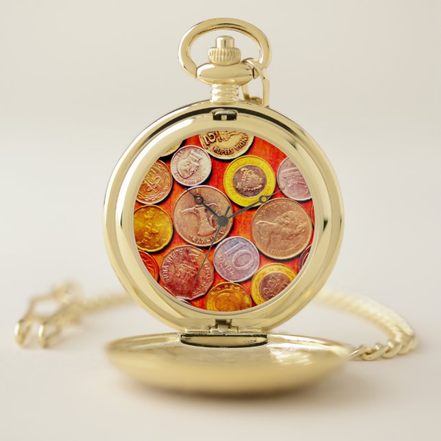 World Coins Pocket Watch (Inside)