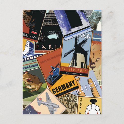 World Collage Postcard