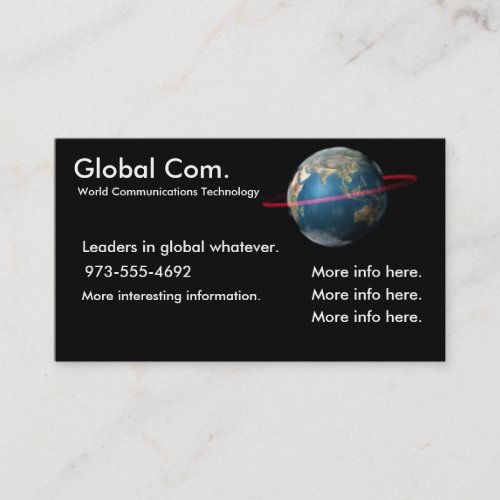 World Communications Technology Business Cards