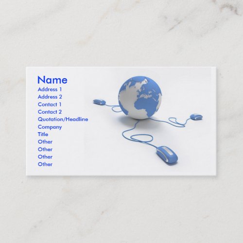 World Connection Business Card Template