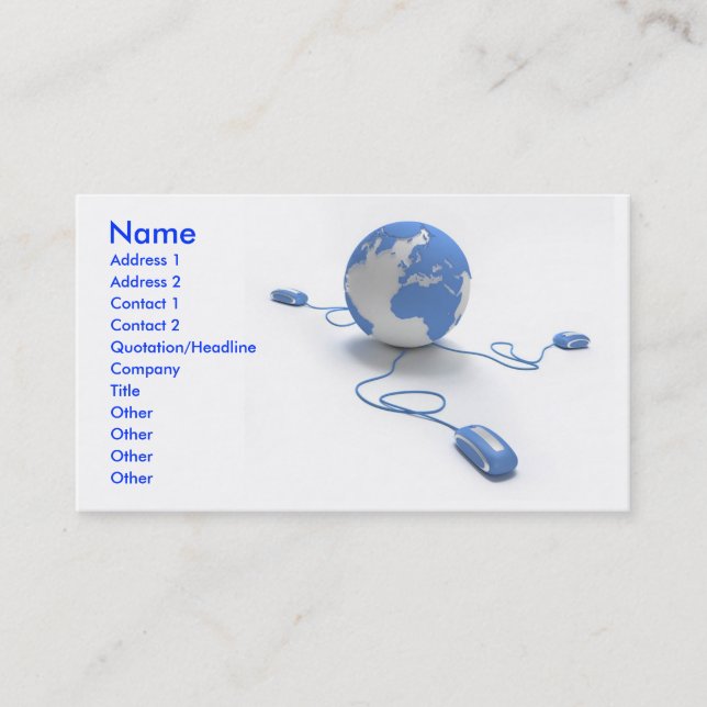 World Connection Business Card (Front)