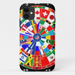world country flag darts board game travel bulls-e iPhone 11 case
