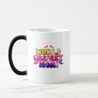 World Coziest Mom – Colorful Floral Retro Color Morph Mug