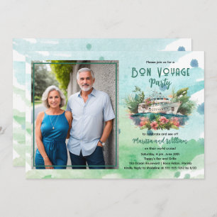 World Cruise Photo Bon Voyage Party Celebration Invitation