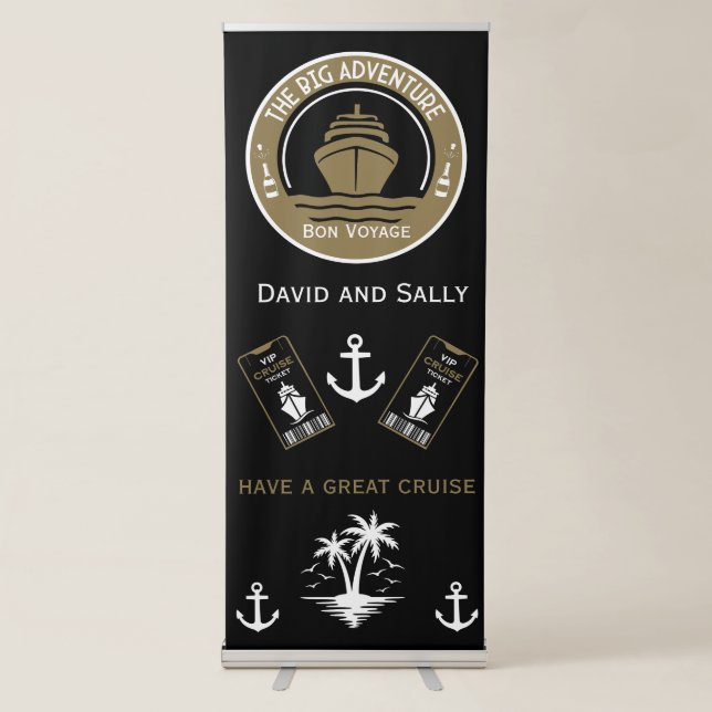 World Cruise Trip Retractable Banner (Front)