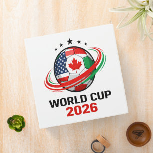 World Cup 2026 Soccer Football 3 Ring Binder