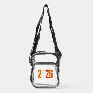 World Cup 2026 Soccer Player Silhouette Clear Crossbody Bag