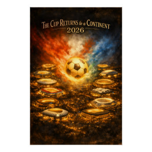 World Cup 2026 Stadium Night Soccer Poster