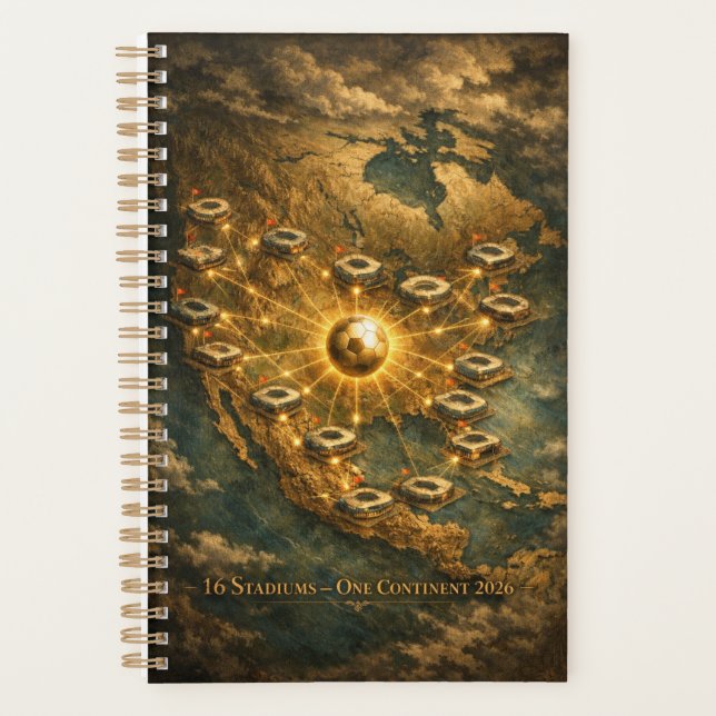 World Cup 2026 Stadium Night Soccer USA MX CA Planner (Front)