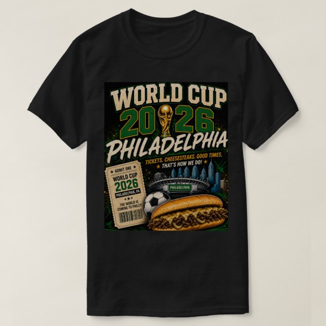 World cup 2026 T-Shirt Philadelphia  (Design Front)