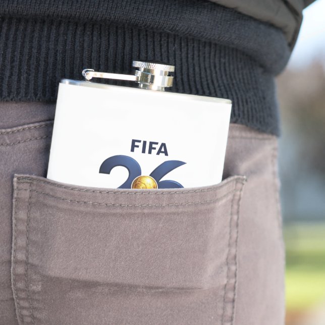  World Cup Canada Soccer Trophy Graphic Tee Flask (In Situ)