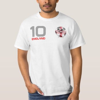 World Cup England #10 Rooney T-shirt  Both Sides by pixibition at Zazzle