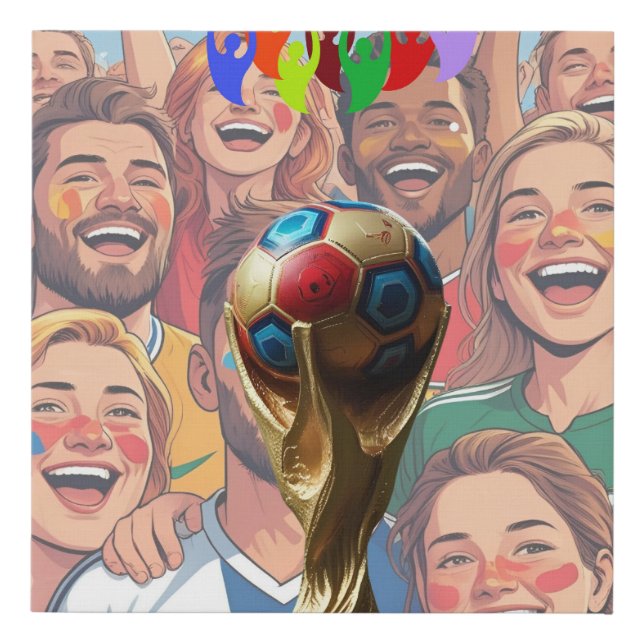 WORLD CUP FOOTBALL 2026 FAUX CANVAS PRINT (Front)