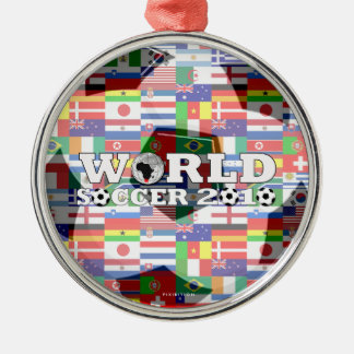 World Cup Soccer 2010 Flags Ornament Round