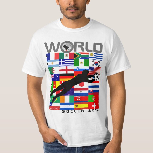 World Cup Soccer 2010 Team Flag Goal T-Shirt (Front)