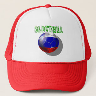World Cup Soccer Brazil 2014 Slovenia flag ball Trucker Hat
