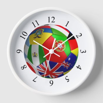 World Cup Soccer Countries Clock by paul68 at Zazzle