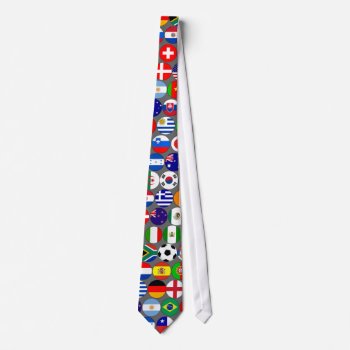World Cup Soccer Flags Tie by pixibition at Zazzle