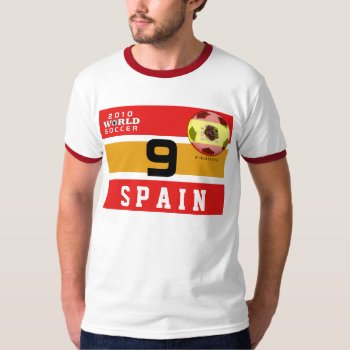 World Cup Spain #9 Torres T-shirt  Both Sides by pixibition at Zazzle
