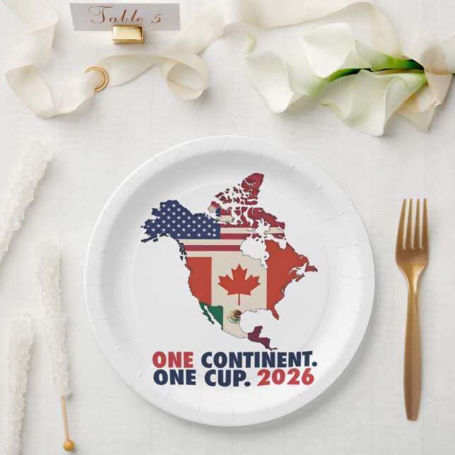 World Cup USA Canada Mexico Paper Plates (Wedding)