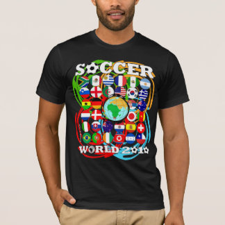 World Cups 2010 Black T-Shirt Color Twirl