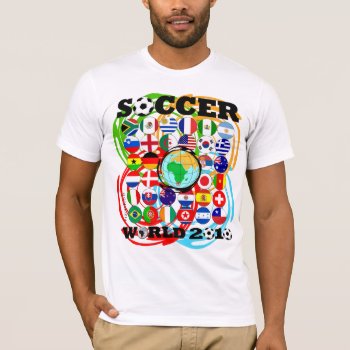World Cups 2010 White T-shirt Color Twirl by pixibition at Zazzle