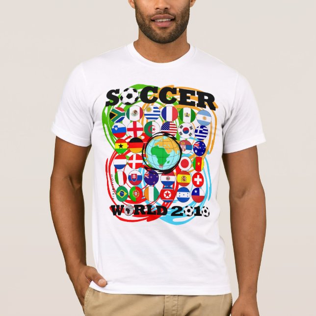 World Cups 2010 White T-Shirt Color Twirl (Front)