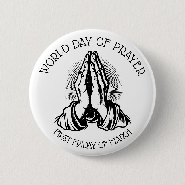 World Day of Prayer | First Friday of March Button (Front)
