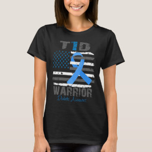 World Diabetes Awareness Blue Ribbon T1d Warrior T T-Shirt