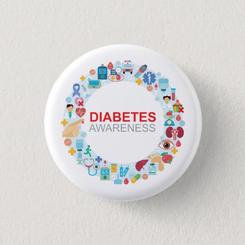 World Diabetes Day Awareness Circle Button