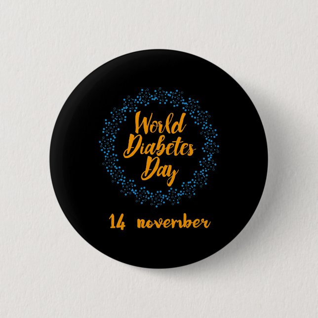 World Diabetes Day  Button (Front)