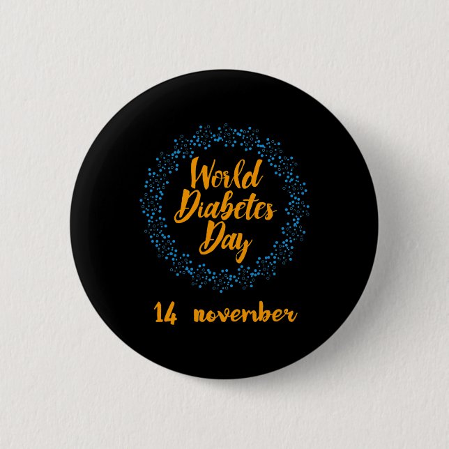 World Diabetes Day  Button (Front)
