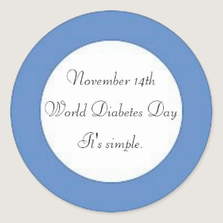 World Diabetes Day Classic Round Sticker