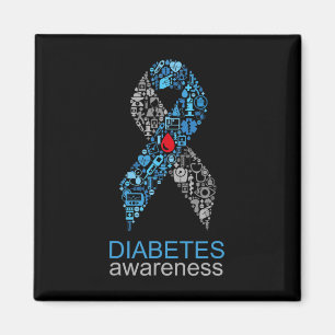 World Diabetes Day Diabetes Awareness Ribbon Magnet