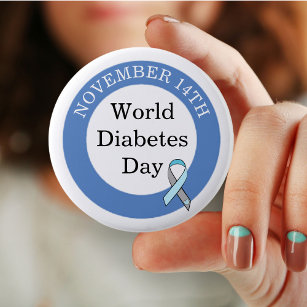 World Diabetes Day November 14th Awareness Button