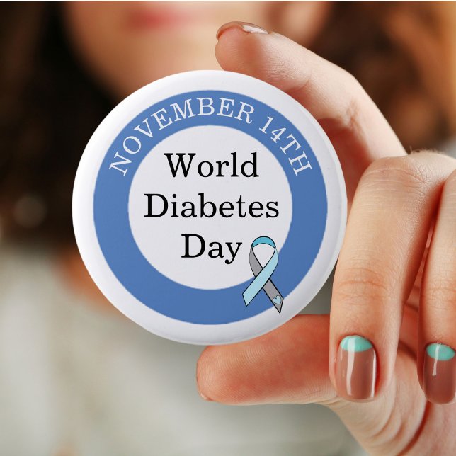 World Diabetes Day November 14th Awareness Button (Creator Uploaded)
