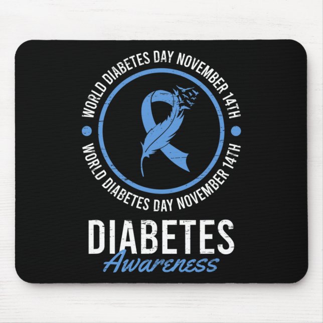 World Diabetes Day November Disease Awareness Insu Mouse Pad (Front)