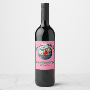 World Diabetes Day. Sweeter Without Sugar. Wine Label