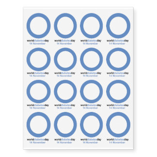 world diabetes day temporary tattoos