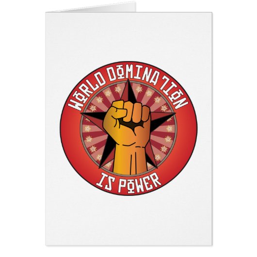 World Domination Is Power Cards (Front)